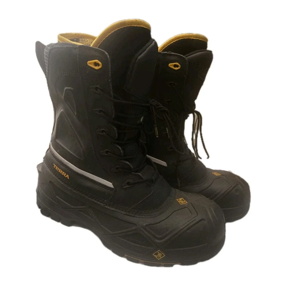 Terra Men's Size 11 CSA Composite Toe Safety Work Boots Black Waterproof